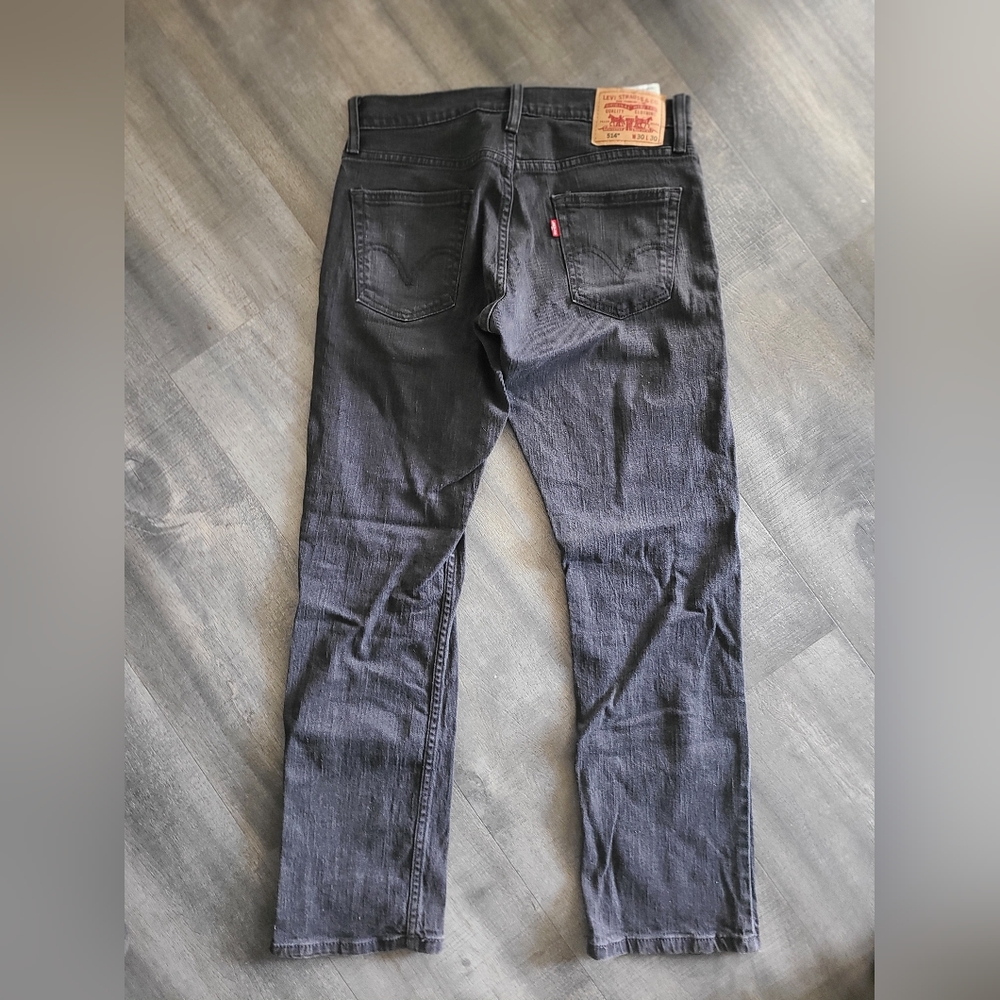 Levi 514 slim straight jeans black 30x30